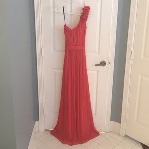 (Tall) Coral off the shoulder Gown